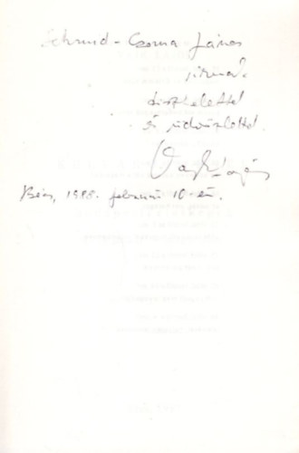 Vajk Lajos - K�lv�rosi �nek - Budapesti �letk�pek 1956 janu�r-szeptember - dedik�lt