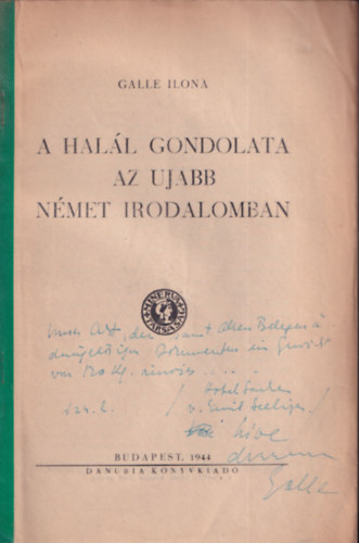 Galle Ilona - A hall gondolata az ujabb nmet irodalomban - DEDIKLT!