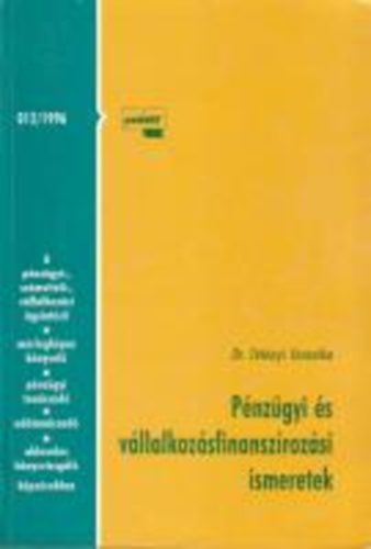 Dr. Ttnyi Veronika - Pnzgyi s vllalkozsfinanszrozsi ismeretek