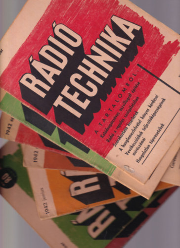 Rádiótechnika 1942. VII. évfolyam 1-8., 10-12. szám (11 db)