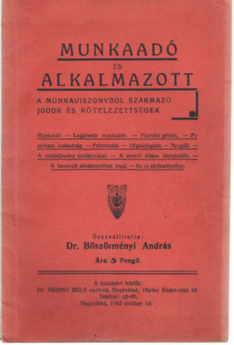Munkaad s alkalmazott
