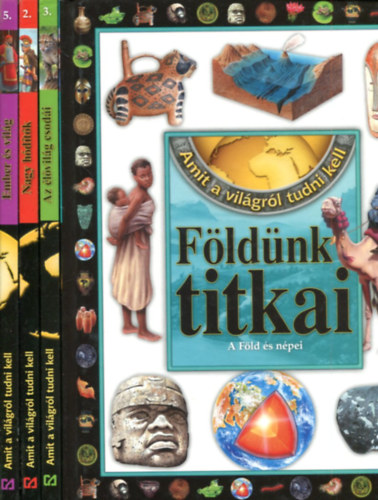 K�sz Barnab�s - T�th D�ra - Bagoly Ilona  (szerk.) - 4 db "Amit a vil�gr�l tudni kell" k�tet: F�ld�nk titkai - Nagy h�d�t�k - Ember �s vil�g - Az �l�vil�g csod�i