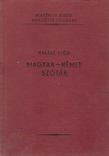 Halsz Eld - Magyar-nmet sztr