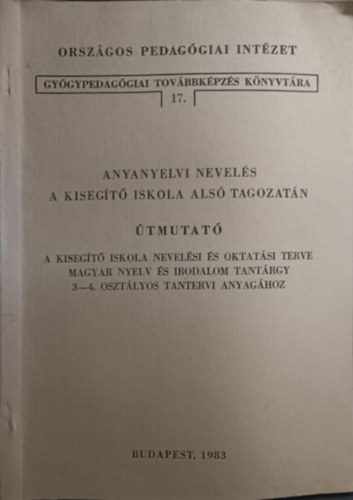 Orsz�gos pedag�giai Int�zet gy�gypedag�giai tov�bbk�pz�s k�knyvt�ra 17.