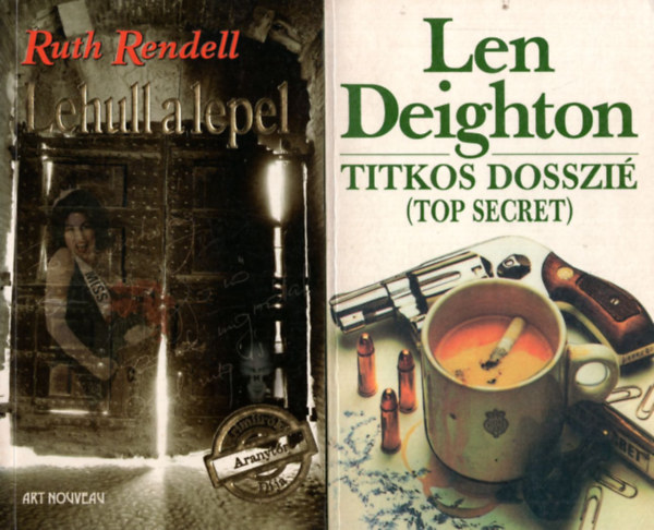Len Deighton, Raymond Chandler, Robert B. Parker, Peter East Ruth Rendell - 4 db krimi: Lehull a lepel, Titkos dosszi, Philip Marlowe a nevem, A hallos kereszt