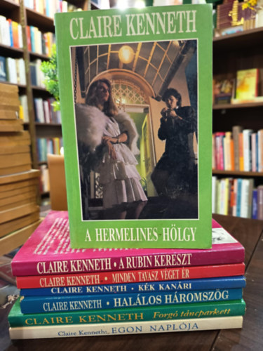 Claire Kenneth - Claire Kenneth 7 darabos KÖNYVMENTŐ AJÁNLAT: A hermelines hölgy, A rubin kereszt, Minden tavasz véget ér, Kék kanári, Halálos háromszög, Egon naplója