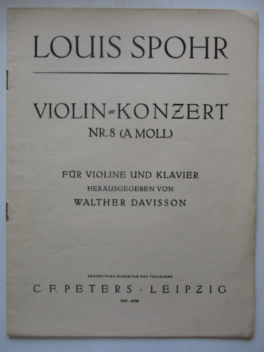 Louis Spohr - Violin konzert Nr. 8 (A moll) fr violine und klavier