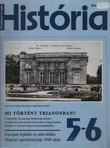 Glatz Ferenc   (szerk.) - Histria szrvnyszmok (8 db., lapszmonknt: 1995/5-6., 2007/7., 2002/8., 2002/9-10., 2003/3., 2003/4., 2003/5-6., 2007/1.)