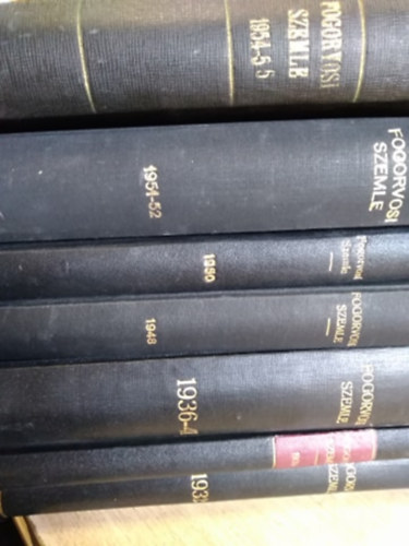 Fogorvosi Szemle 1932, 1936-41, 1948, 1950-52, 1954-55 teljes �vfolyam 7 k�tetben