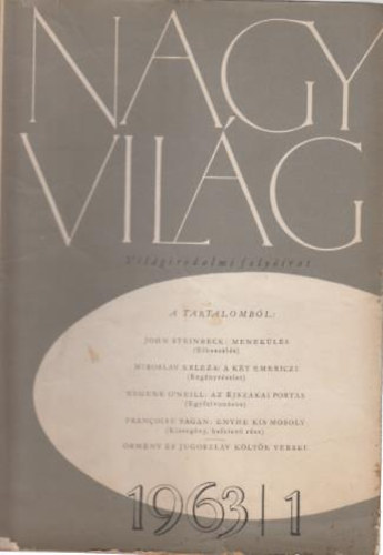 Kardos L�szl�-Gereb�lyes L�szl� - Nagyvil�g (Vil�girodalmi foly�irat)1963/1