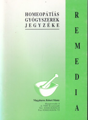 Homeop�t��s gy�gyszerek jegyz�ke