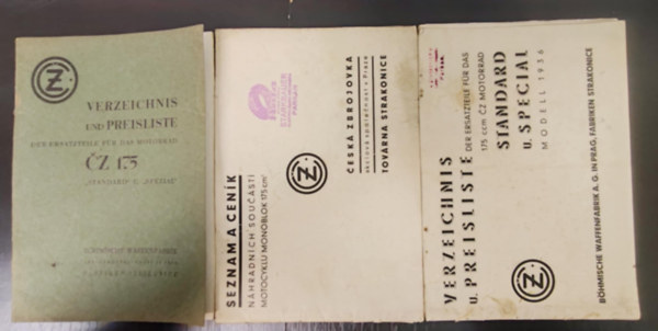 CZ 175 "Standard" u. Special catalog drei B�nd  /  h�rom f�zet