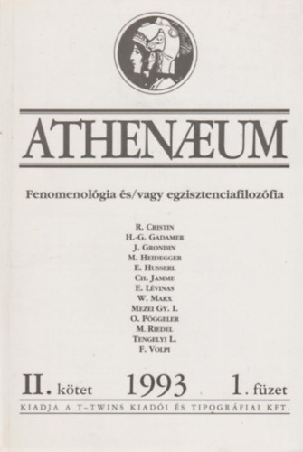Athenaeum 1993. II./1 (Fenomenol�gia �s/vagy egzisztenciafiloz�fia)