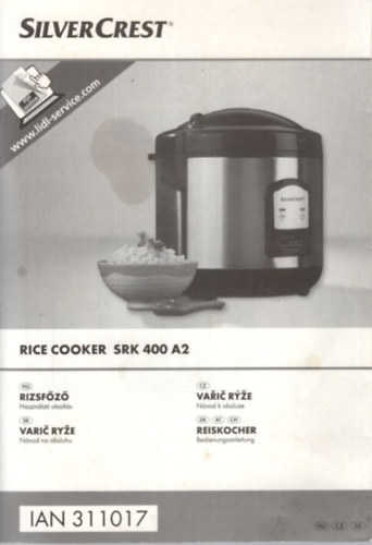 Rizsf�z� - SilverCrest haszn�lati utas�t�s