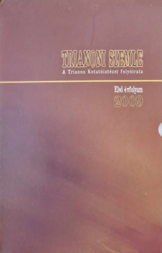 Trianoni szemle - I. évfolyam 1-4. rész díszdobozban