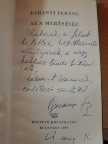 Baranyi Ferenc - Az a mer�szs�g