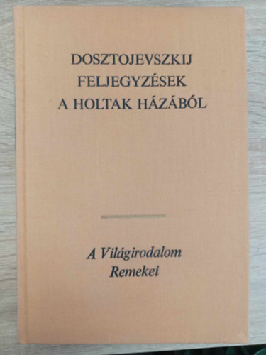 Katona Erzsbet  (szerk.), Wessely Lszl (ford.) Fjodor Mihajlovics Dosztojevszkij (????? ?????????? ???????????) - Feljegyzsek a holtak hzbl (??????? ?? ???????? ????) - Wessely Lszl fordtsban