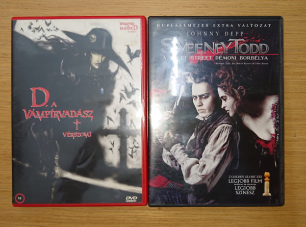 Tim Burton Hideyuki Kikuchi - 2 �js�t�t kultfilm DVD-n: D, a v�mp�rvad�sz, Sweeney Todd, a Fleet Street d�moni borb�lya
