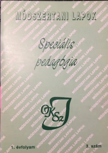 V�gh Mikl�sn�  (szerk.) - M�dszertani Lapok - Speci�lis pedag�gia 1. �vfolyam 3. sz�m (1995)