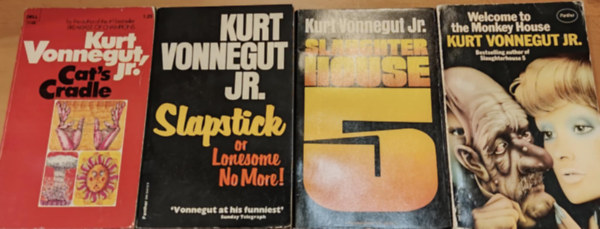 Kurt Vonnegut Jr. - 4 db Kurt Vonnegut Jr.: Cat's Cradle + Slapstick or Lonesome No More! + Slaughterhouse-Five + Welcome to the Monkey House