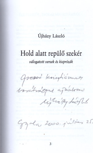 Újházy László - Hold alatt repülő szekér-dedikált vers