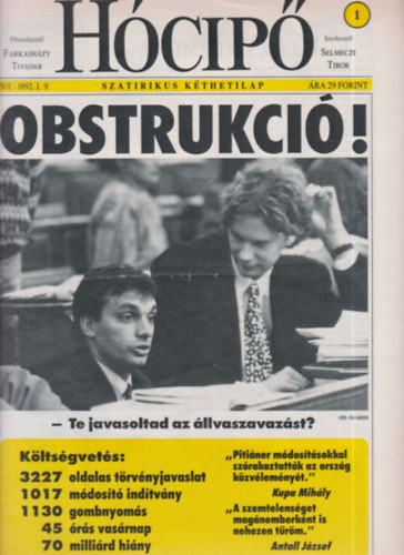 Selmeczi Tibor Farkashzy Tivadar szerk. - Hcip 1992/1-26. (teljes vfolyam, lapszmonknt)