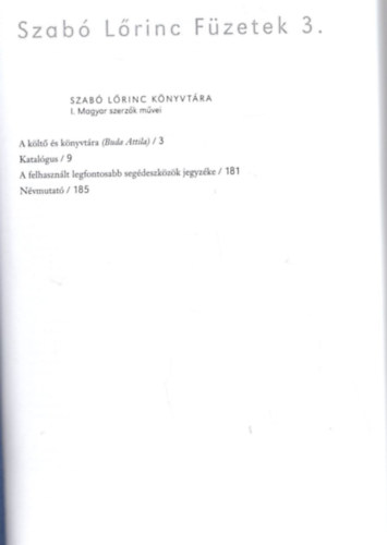 Kabdeb� L�r�nt  (szerk.) - Szab� L�rinc F�zetek 3.