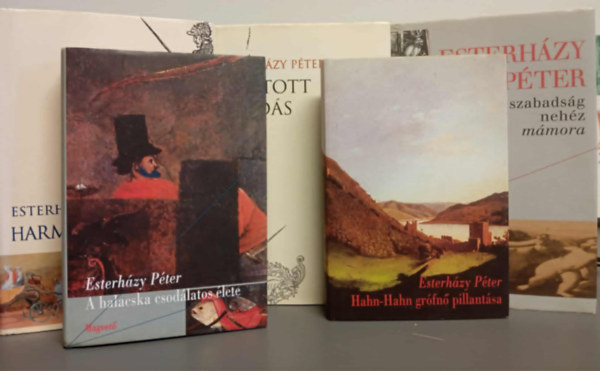 Esterházy Péter - Esterházy Péter könyvcsomag (5 darab) Harmonia Caelestis; Javított kiadás; A szabadság nehéz mámora; A halacska csodálatos élete; Hahn-Hahn grófnő pillantása