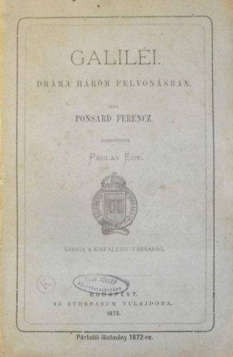 Ponsard Ferencz - Galili