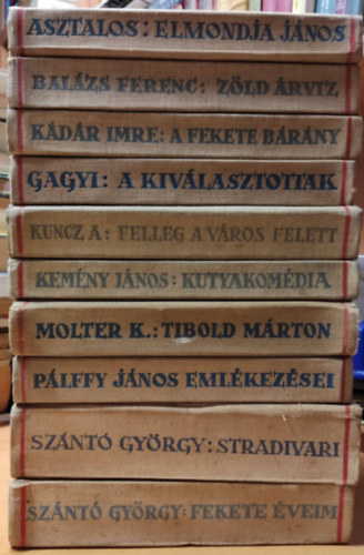 Balzs Ferenc, Kdr Imre, Gagyi Lszl, Kuncz Aladr, Kemny Jnos, Plffy Jnos, ...s mg sokan msok Asztalos Istvn - 10 db Szpmves: A fekete brny; A kivlasztottak; Elmondja Jnos; Fekete veim; Felleg a vros felett; Kutyakomdia; Plffy Jnos emlkezsei; Stradivari; Tibold Mrton; Zld rvz