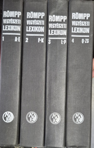 Dr. Hermann Römpp Otto-Albrecht dr. Neumüller - Römpp Vegyészeti Lexikon 1-4.(I.: A-E - II.: F-K - III.: L-P - IV.: Q-ZS)