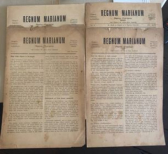 Regnum Marianum - vilgszerte l magyar katolikusok lapja - Argentina 4 szm. 1954/1-2, 1955 okt. 1956 prilis