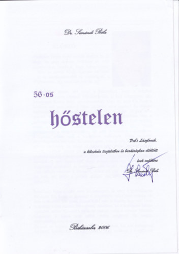 Simndi Bla - 56-os hstelen (alrt)