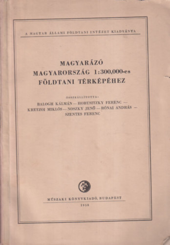 Magyarz Magyarorszg 1:300000-es fldtani trkphez