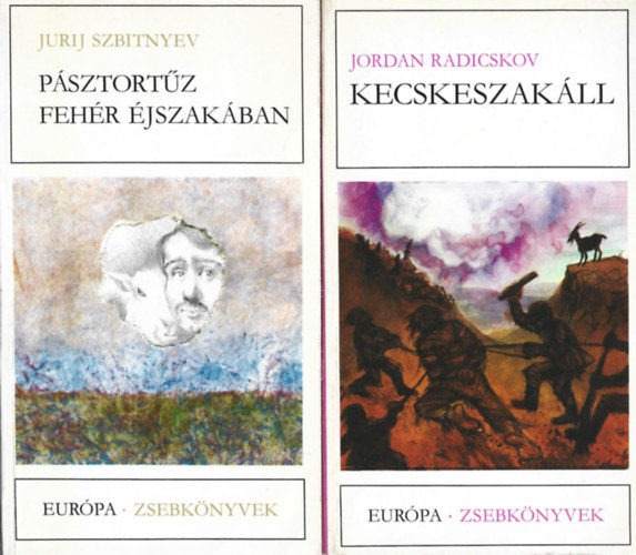 2 db Eurpa Zsebknyvek, Jurij Szbitnyev: Psztortz fehr jszakban, Jordan Radicskov: Kecskeszakll