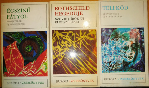 Szovjet �r�k elbesz�l�sei - 3 db Eur�pa Zsebk�nyvek: �gsz�n� f�tyol + Rothschild heged�je + T�li k�d
