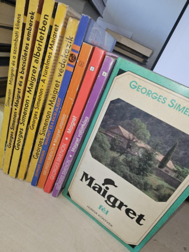 Georges Simenon - 10 db Maigret ktet, KNYVMENT AJNLAT: Maigret+ Maigret utazsa+ Maigret vallomsa+ Maigret fl+ Maigret s a szombati kliens+ Maigret s a becsletes emberek+ Maigret albrletben+ A trelmes Maigret+ Maigret vdekezik+ Maigret s a k
