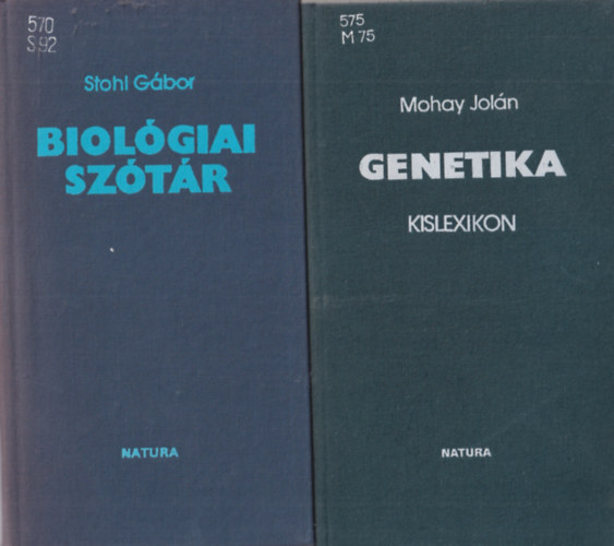 Stohl Gábor, Mohay Jolán Széky Pál - 3 db orvosi könyv: Genetika kislexikon + Biológiai szótár + Ökológia kislexikon