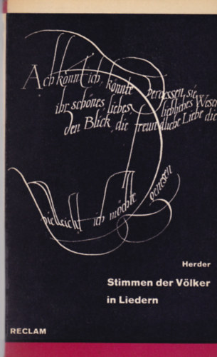 J. G. Herder - Stimmen der V�lker in Lieder