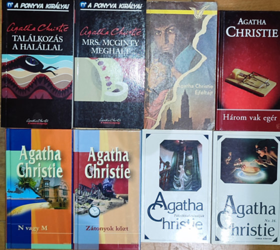 Agatha Christie - 8db Agatha Christie regny - No. 16., Tkrkkel csinljk, Hrom vak egr, Ztonyok kzt, N vagy M, jfltjt, Mrs. McGinty meghalt, Tallkozs a halllal