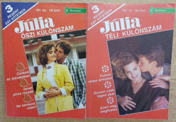 Több szerző - 2 db Júlia különszám: 1991. ősz - 1991. tél
