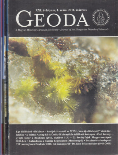 Geoda folyirat 2011/1-3. (teljes vfolyam, 3 db. lapszm)- A Magyar Minerofil Trsasg folyirata