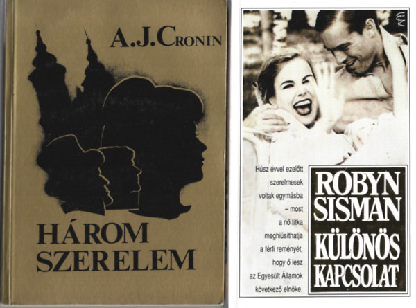 2 db knyv, Robyn Sisman: Klns kapcsolat, A. J. Cronin: Hrom szerelem