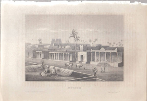 Mursuk (Murzuk, Lbia, szak-Afrika, Afrika) (16x23,5 cm lapmret eredeti aclmetszet, 1856-bl)