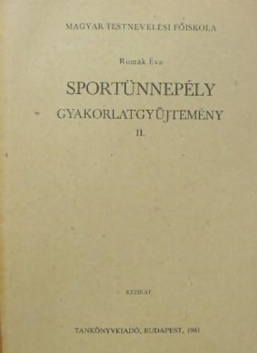 Romk va - Sportnneply Gyakorlatgyjtemny II.