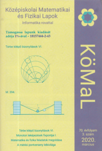 Ratk va - KMal (Kzpiskolai Matematikai s Fizikai Lapok - Informatika rovattal) 2020. mrcius (70. vfolyam 3. szm)