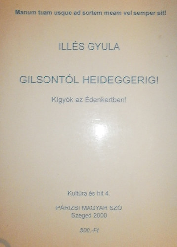 Illés Gyula - Gilsontól Heideggerig