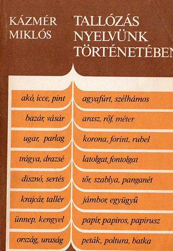 K�zm�r Mikl�s - Tall�z�s nyelv�nk t�rt�net�ben