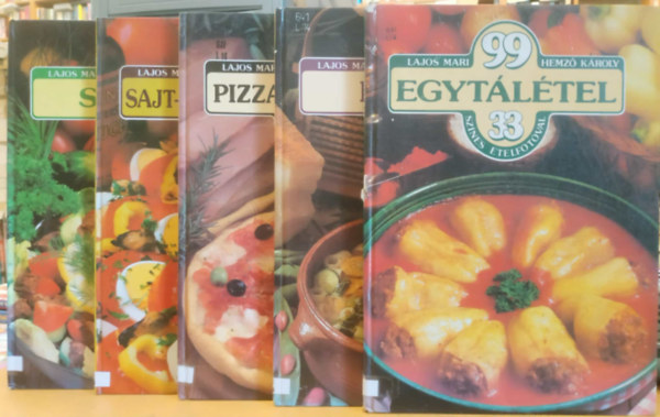 Lajos Mari- Hemz� K�roly - 5 db 99 ...33: Egyt�l�tel + Leves + Pizza �s t�szta + Sajt- �s toj�s�tel + Sal�ta