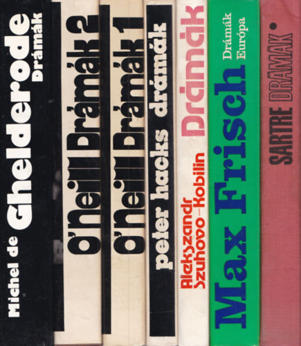 Eugene O'Neill, Peter Hacks, Alekszandr Szuhovo-Kobilin, Max Frisch, Jean-Paul Sartre Michel de Ghelderode - 6 db drámagyűjtemény (7 kötetben)